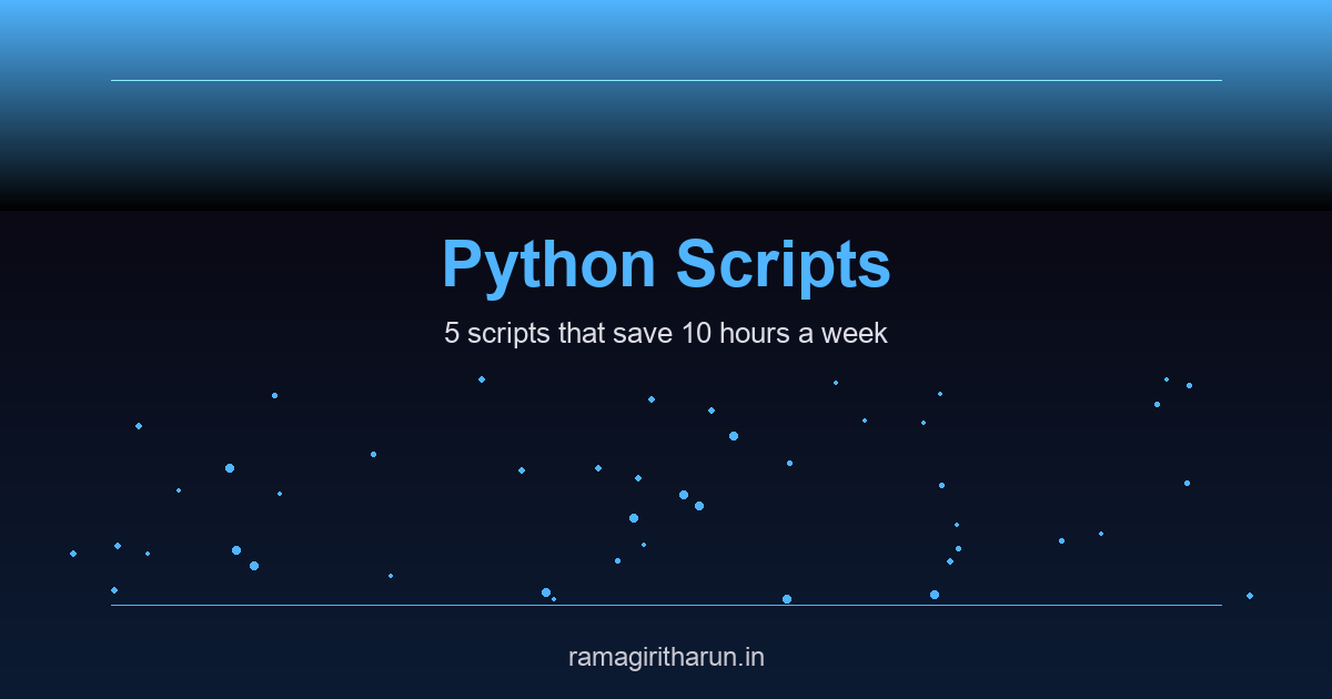 5 Python Automation Scripts That Will Save You 10 Hours Every Week