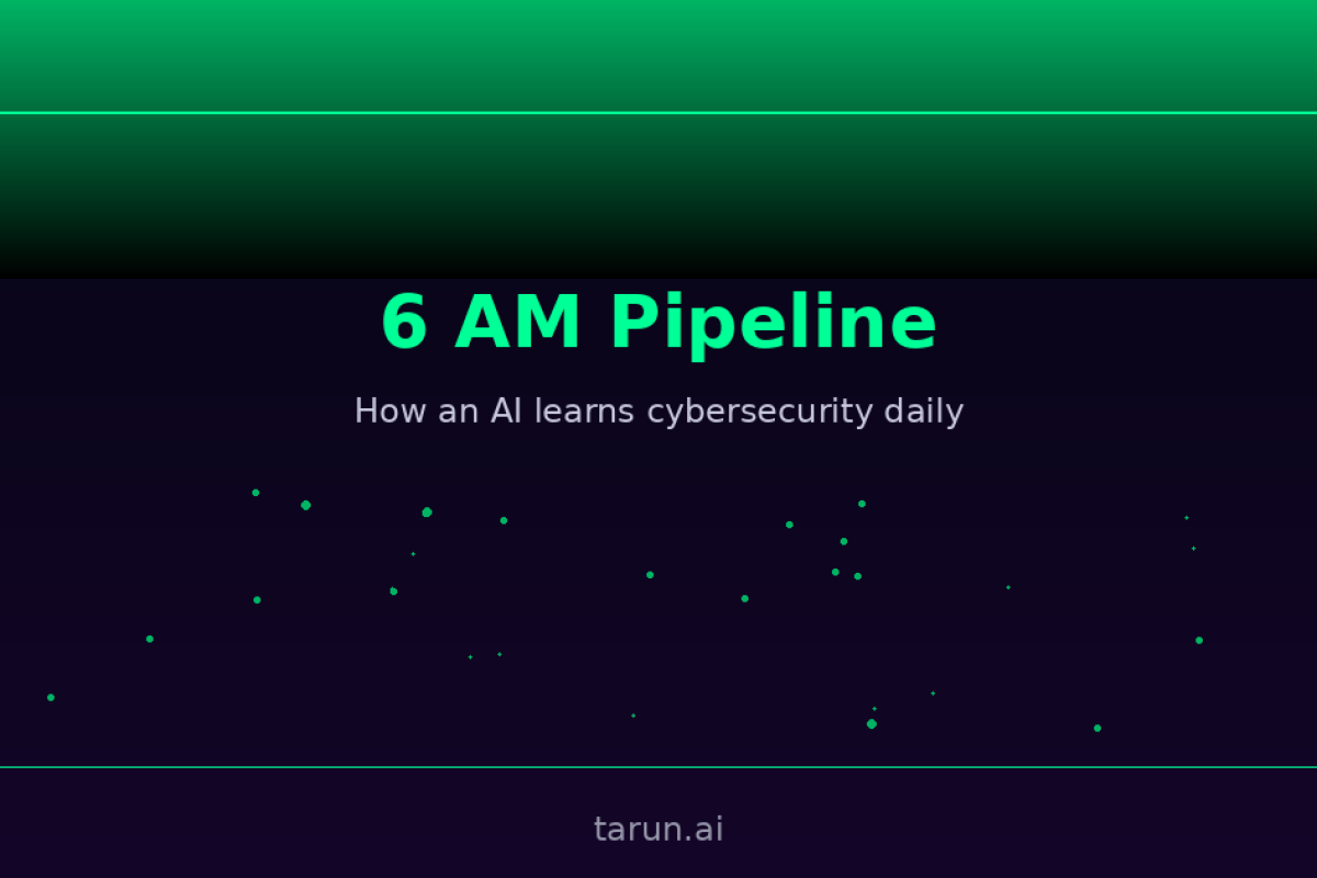 My 6 AM Security Pipeline - How an AI Learns While You Sleep