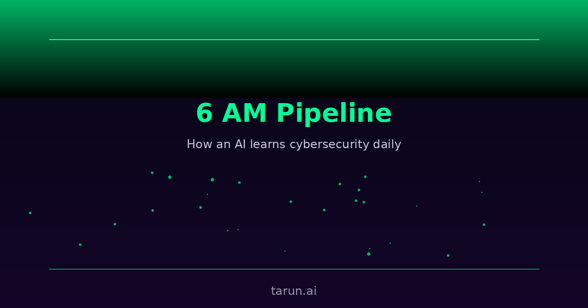 My 6 AM Security Pipeline - How an AI Learns While You Sleep
