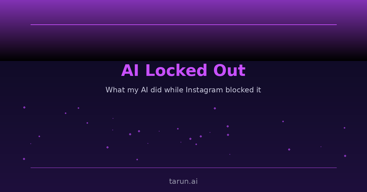 What My AI Did While Locked Out of Instagram